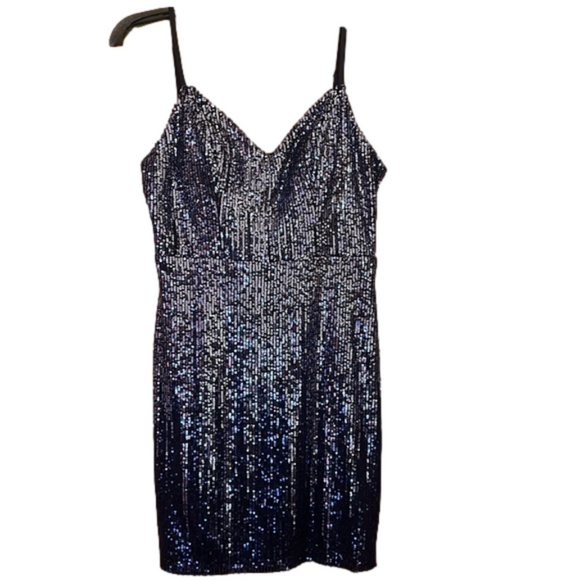 Dresses & Skirts - Pear Culture Navy Sequins Dress. NEW